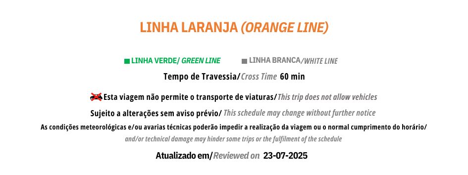 Informações Linha Laranja